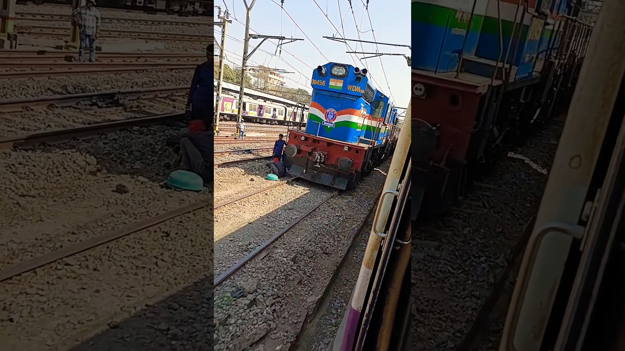 BEAUTIFUL KALYAN WDM3D STANDING WITH ON TRACK GARBAGE!!