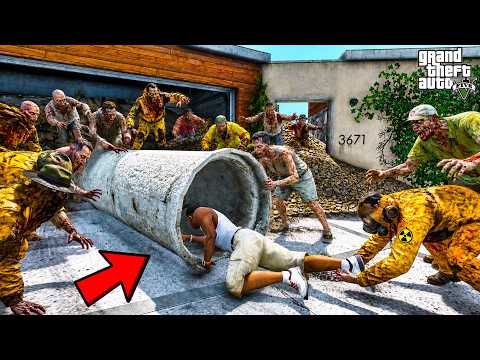 Franklin Builds Underground Tunnel to Escape Monsters in GTA 5 | SHINCHAN and CHOP