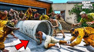 Franklin Builds Underground Tunnel to Escape Monsters in GTA 5 | SHINCHAN and CHOP screenshot 5