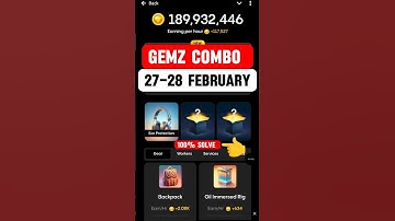 Gemz daily combo today 27-28 February | gemz daily combo card | today Combo gemz #gemz #combo