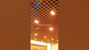 Open-cell aluminum ceiling outdoor and indoor grid false ceiling #aluminium  #shorts #youtubeshorts