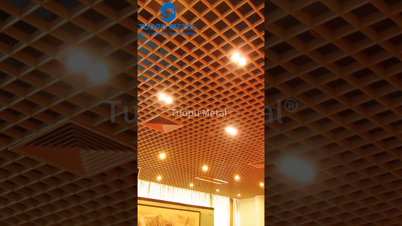Open-cell aluminum ceiling outdoor and indoor grid false ceiling 