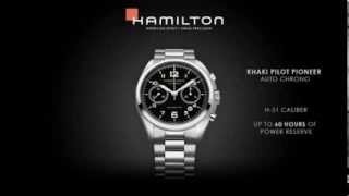 Khaki Aviation Pilot Pioneer Auto Chrono Hamilton Watch
