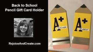 Back To School Pencil Gift Card Holder