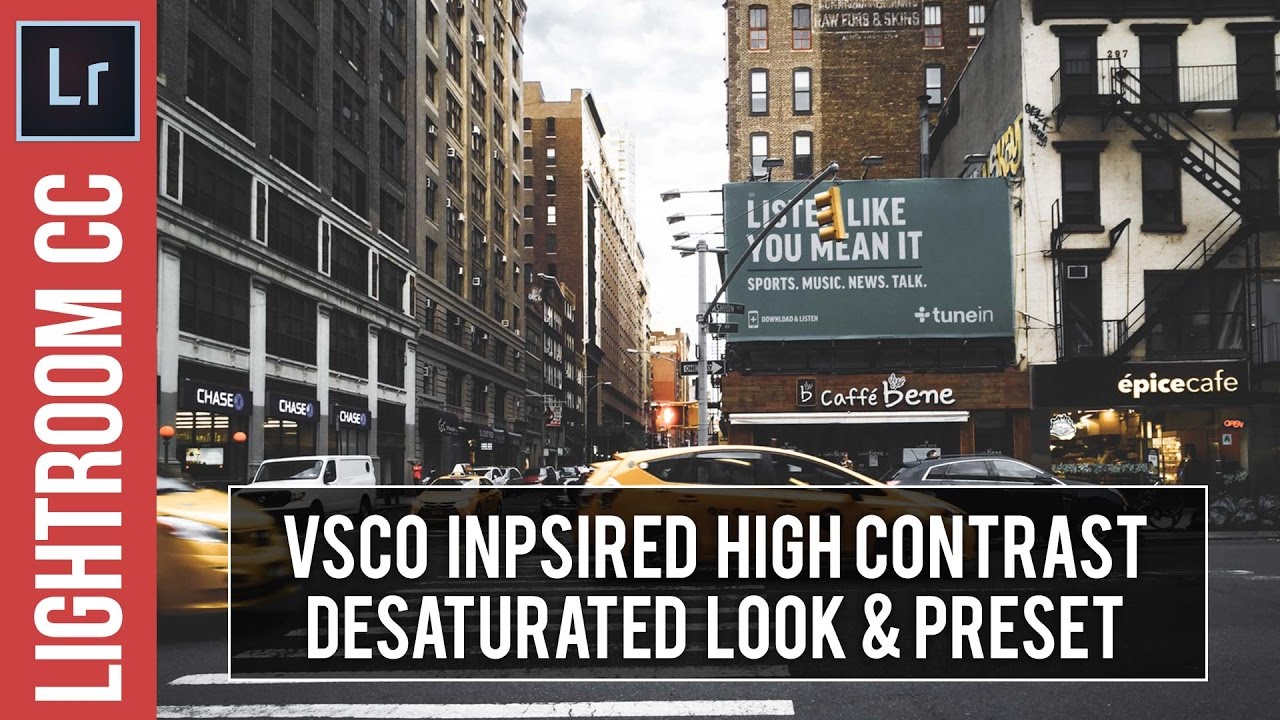 VSCO Inspired Desaturated High Contrast Film Preset in Lightroom