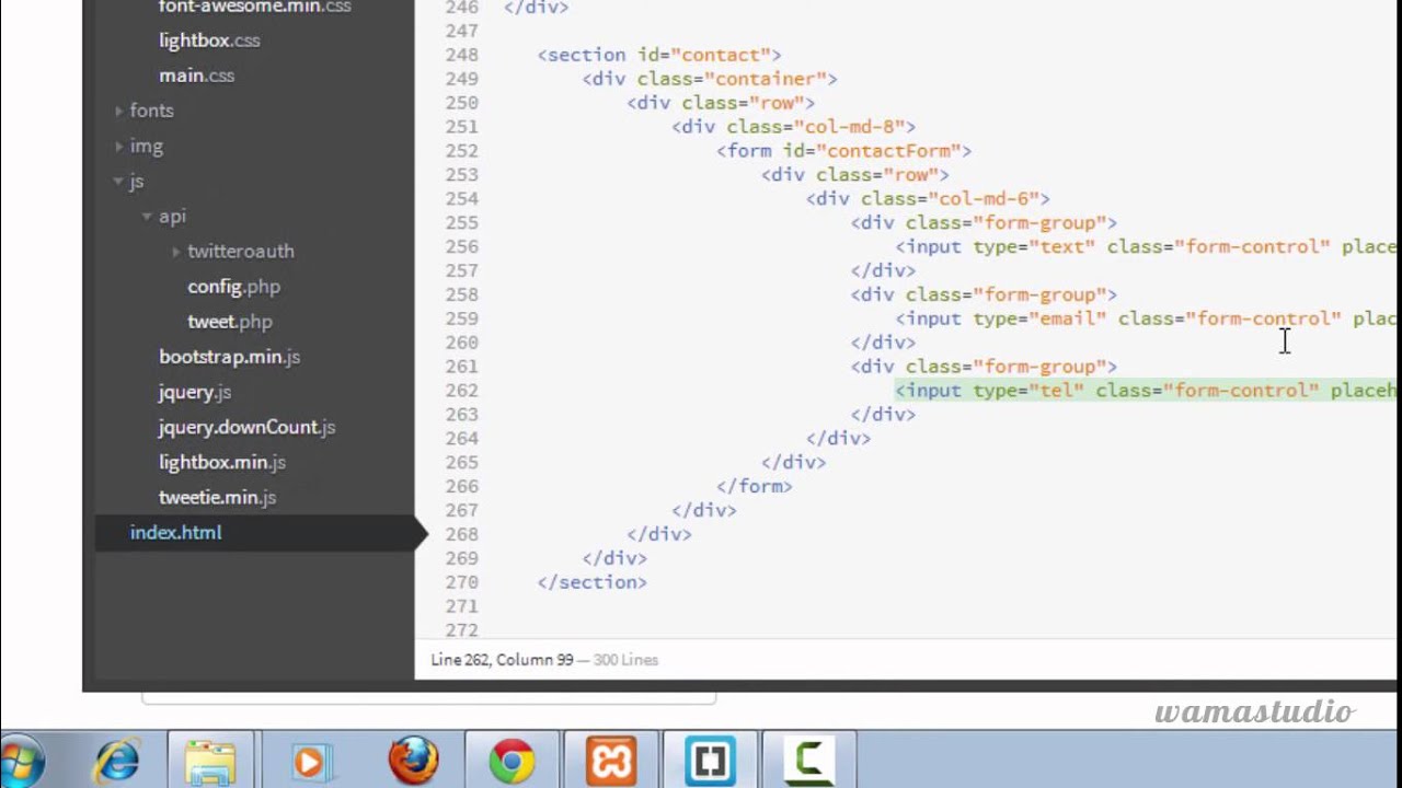 #7 -Contact Area Markup ( Bootstrap html template development) - YouTube
