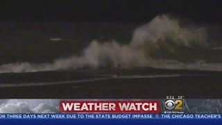 Nearly 50 MPH Winds, Waves Close To 20 Feet Along Lakefront