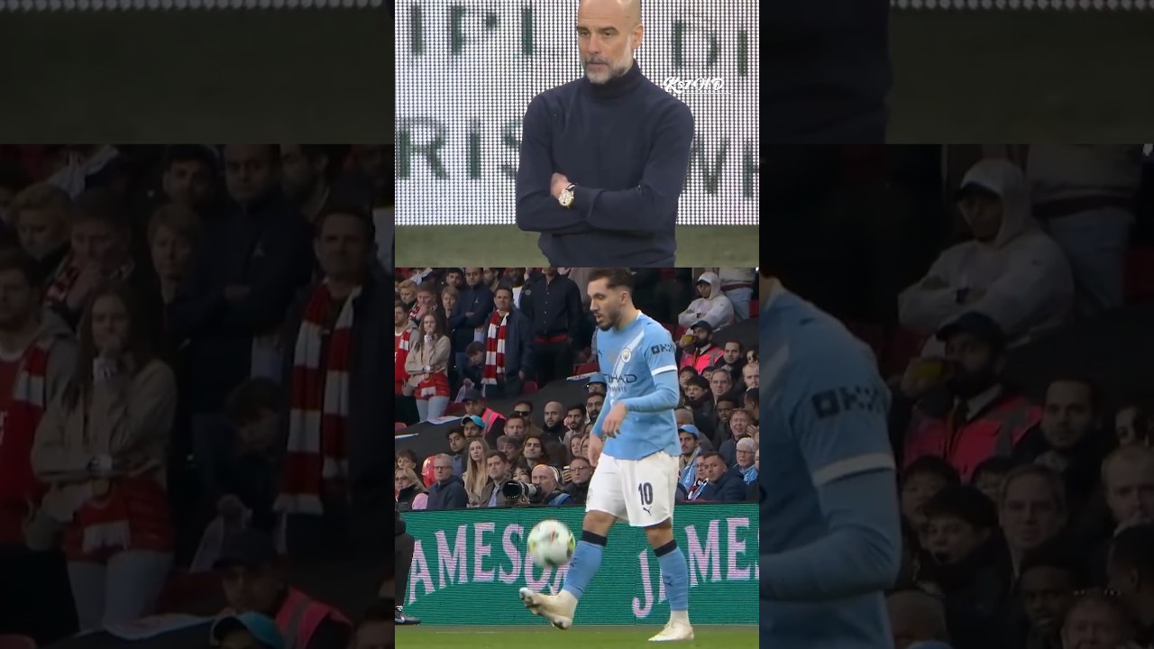 Pep Guardiola reaction on Rayan CHERKI SHOWBOATING 👀