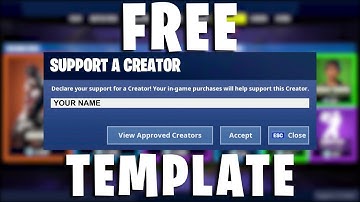 Fortnite Support A Creator Code Animation Intro For Free | Customizable Template | 2019 Fortnite