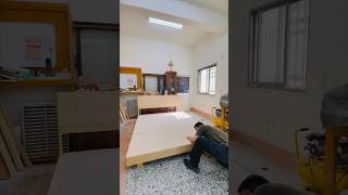 日本檜木床架 6X7尺內崁式 #woodworking #diy #wood