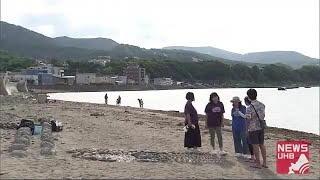 コロナ禍で海開きした