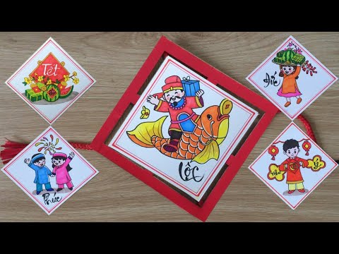 Thiết kế mẫu decor trang trí nhà cửa ngày TẾT | Vẽ sticker ngày tết ...