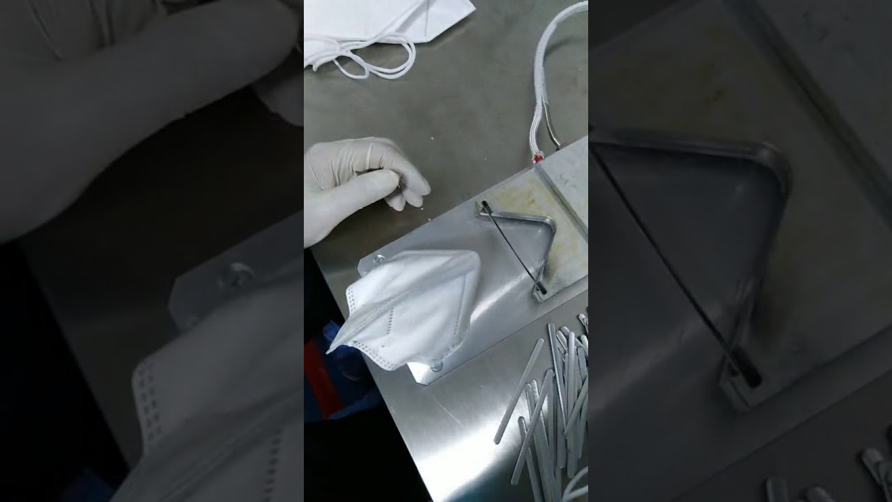 N95 medical masks nose bone machine - YouTube