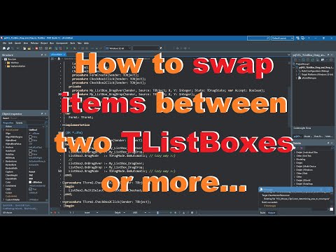 Delphi: How to swap items between two or more TListBox?