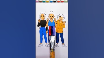 K-Pop Demon Hunters Girls Acrylic Paint Art Portraits 😍 #kpop #demonhunters #art