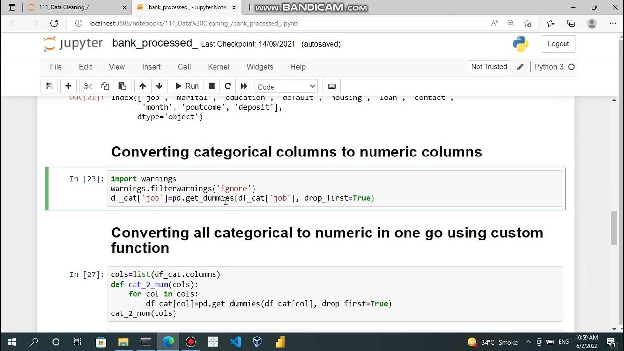 Convert Categorical Columns to Numerical Columns - YouTube