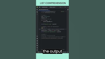 List Comprehension In Just *60 Seconds* ! | #coding #dsa #pythonprogramming #shorts