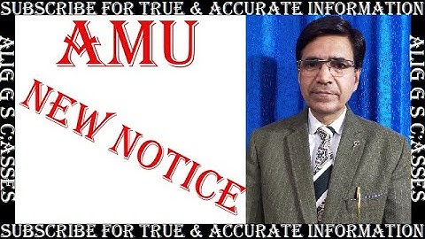 AMU IMPORTANT NOTICE FOR INTERNAL STUDENTS|| ONLY FOR AMU STUDENTS|| AMU || ALIG GS CLASSES||