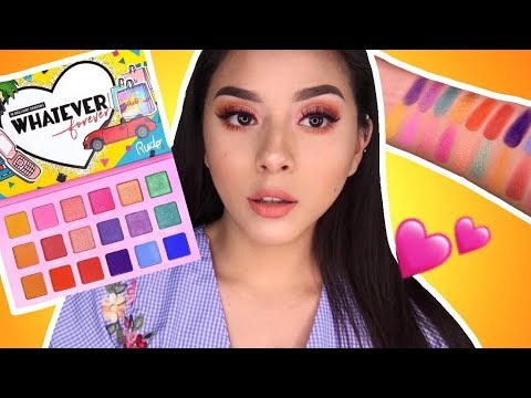 PROBANDO PALETAS 💛 ESTA PALETA ES INCREÍBLE!!! 😱 WHATEVER FOREVER | Rude Cosmetics (2 Maquillajes)