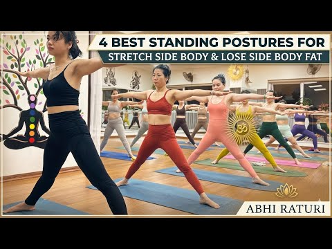 4 best standing yoga postures for lose side body fat and stretch @yogadreams9416 #yoga #yogaskills
