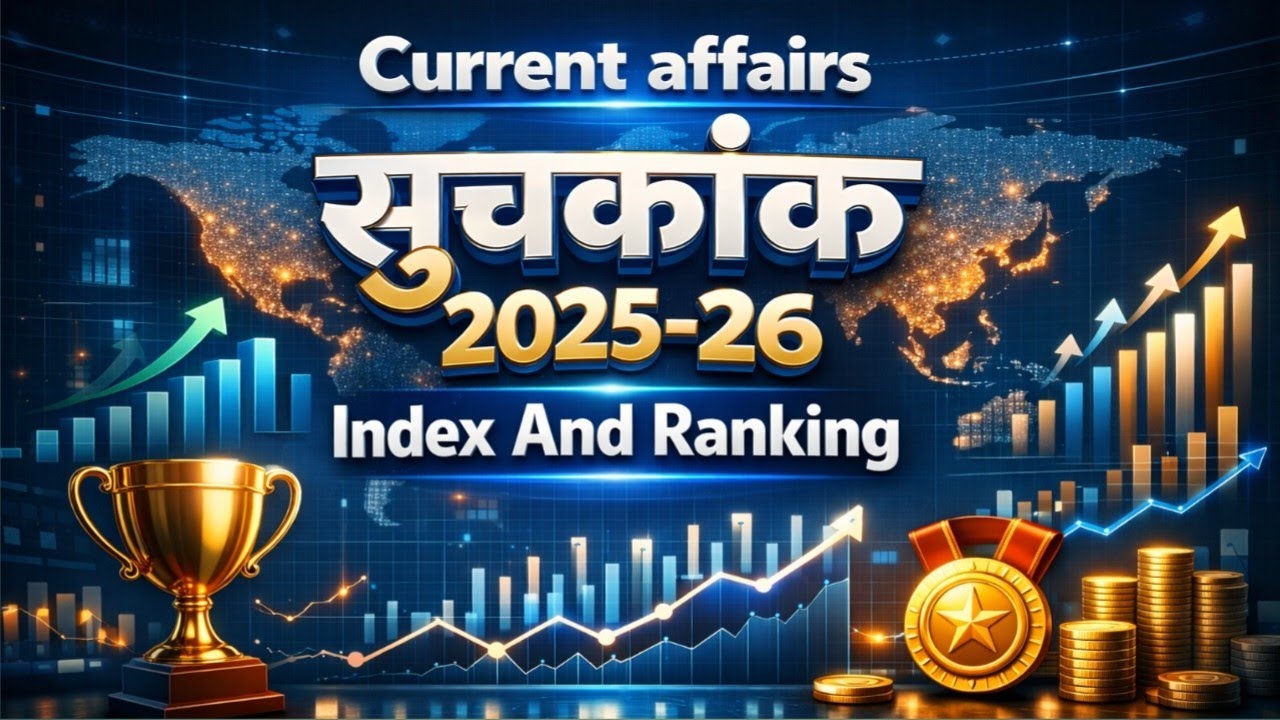 सूचकांक 2025-26 | Current affairs: Index and Ranking 2025-26, महत्वपूर्ण सूचकांक और | आसान कहानी मे