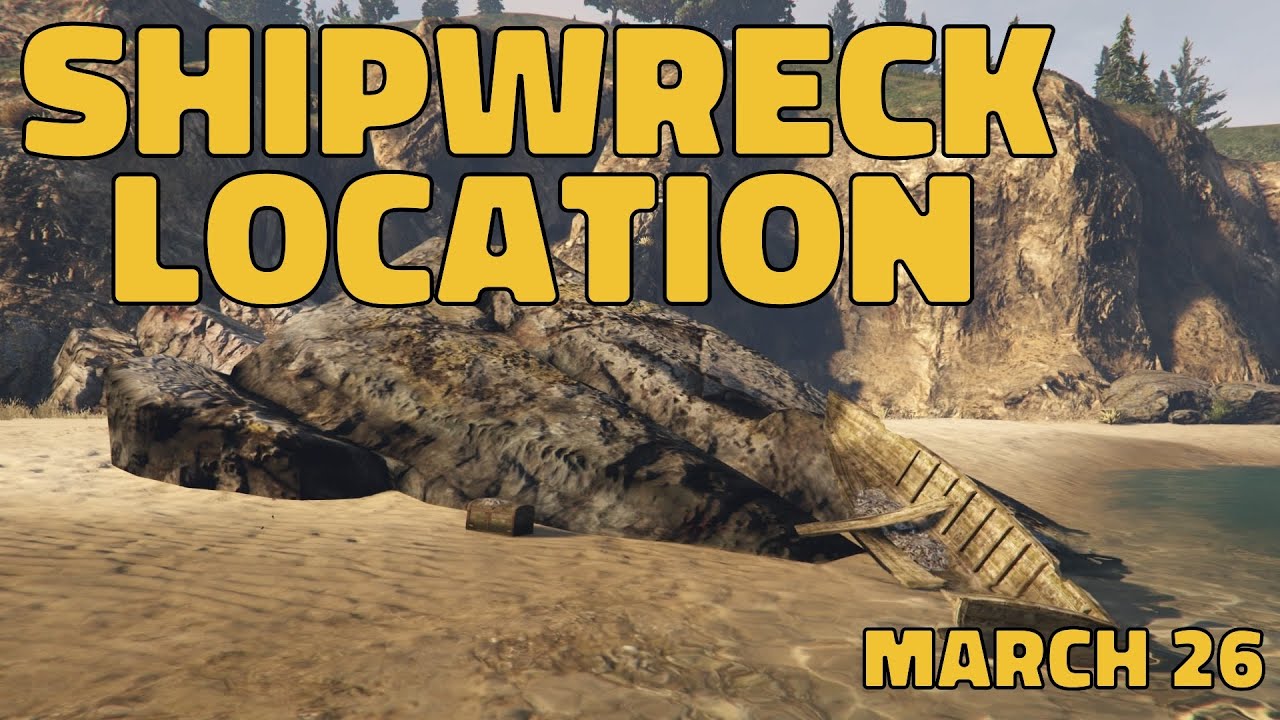 Shipwreck Location for March 26 GTA Online Daily Shipwreck Location