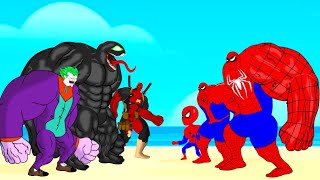 Evolution of SPIDER-MAN Vs Evolution of VENOM, JOKER And DEADPOOL : Who Is The King Of Super Heroes?