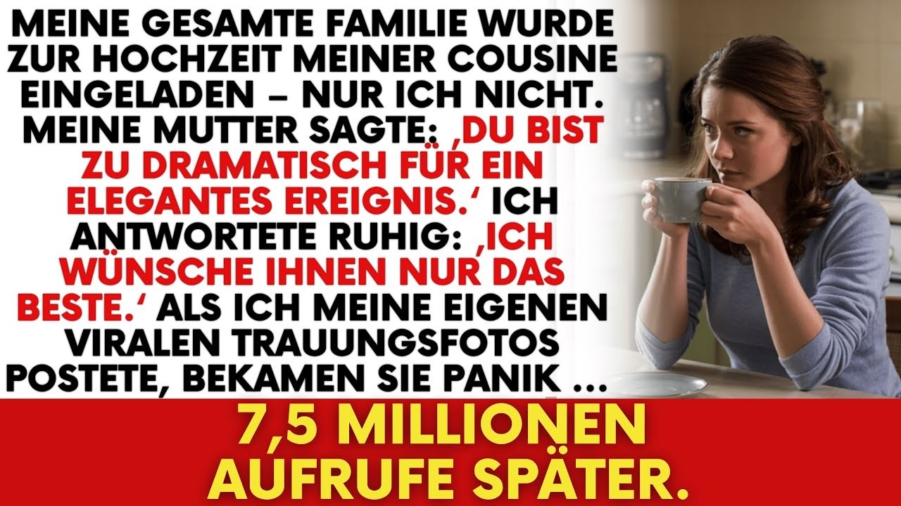 Familie schloss mich von der Hochzeit aus, weil ich ‚zu dramatisch‘ bin; ahnte nicht, was kommt
