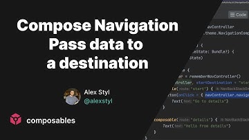 How to pass data between destinations in Jetpack Compose Navigation