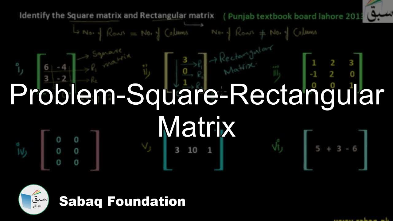 under an assignment problem square matrix is obtained by