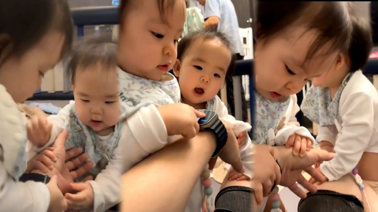 อัยวาอัญญาแย่งนาฬิกาข้อมือพ่อพ่อ อัยวาดุน้องด้วย พ่อพ่อบอกตัวแค่นี้เริ่มทะเลาะกันแย่งกันเป็นแล้ว