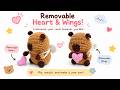 Knitting [Crochet Tutorial] (Part 2) Capybara Angel Holding a Heart! #knitting #diy #yarn
