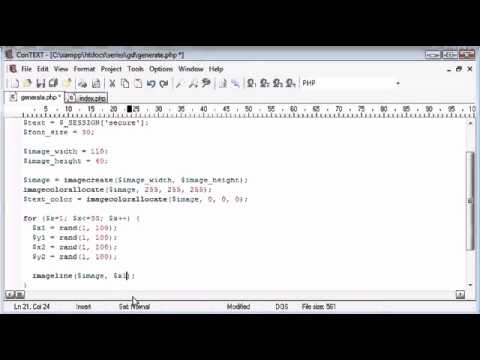 Beginner PHP Tutorial   166   Creating Captcha Image Security Part 3
