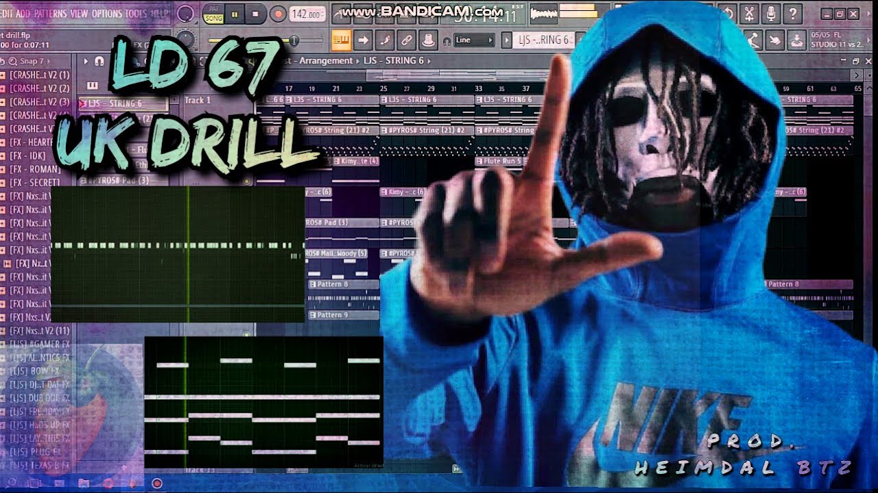 "How To Make Drill Instrumental Vocal And Flute Chinese  LD 67 Type Beat FLP Tutorial. /PROD HEIMDAL