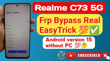 Realme C73 5g Frp Bypass New Solution🤔| Realme C73 5G Frp Bypass without PC Android Version 15 | 