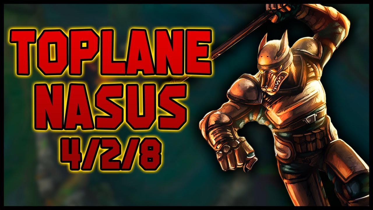 nasus toplane vs aatrox 4 2 8 full game league of legends youtube