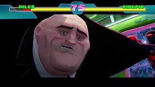 Spider-man (Miles) vs Kingpin with Healthbars | Into the Spider-Verse (2018)