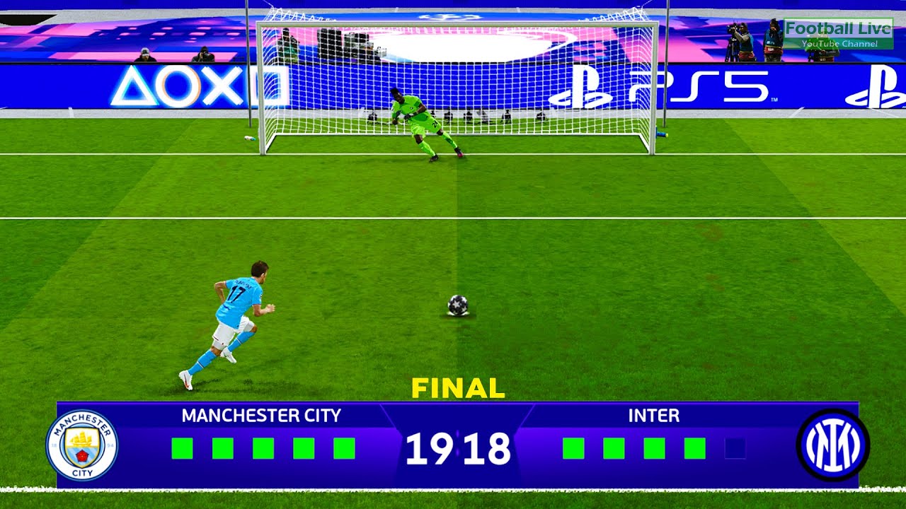 Manchester City vs Inter - Penalty Shootout - Final UEFA Champions League 2023 UCL PES Gameplay PC