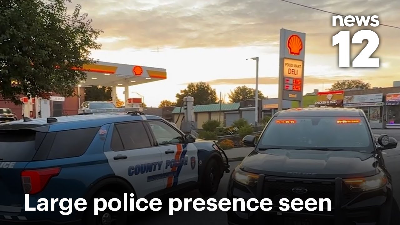 New York gas station robbery sparks massive police response | News 12 ...