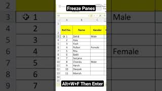 How to Freeze Headings? #shorts #freezepanes #HeadingsFreeze