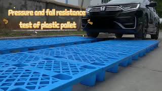 Pressure and fall resistance test of plastic pallet