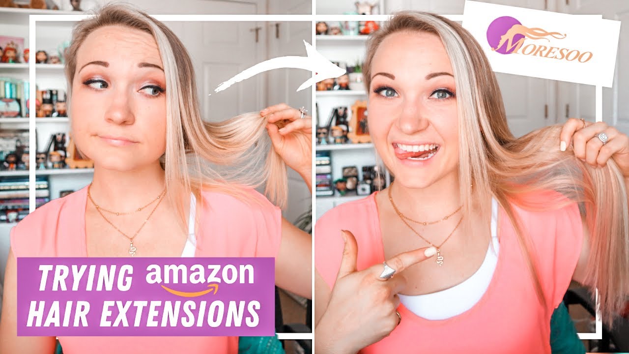 AMAZON CLIP IN HAIR EXTENSIONS // Moresoo Hair Extensions Review YouTube