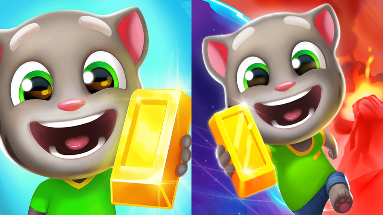 Tom Rtx Talking Tom Gold Run VS Talking Tom Time Rush - All Levels Gameplay ...
