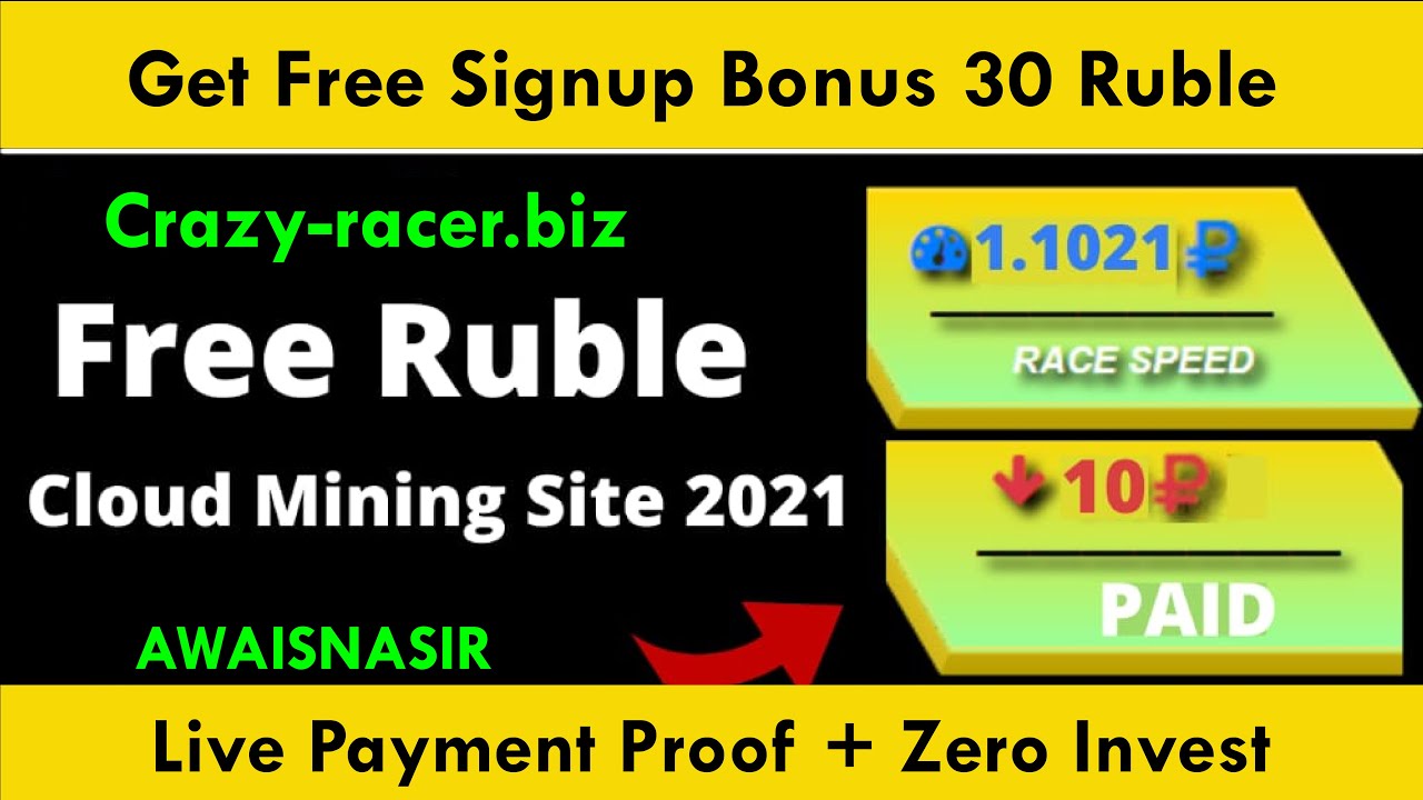Crazy Racer - New Free Ruble Earning Site 2021| 30 Ruble Signup Bonus Live Payment Proof Urdu Hindi