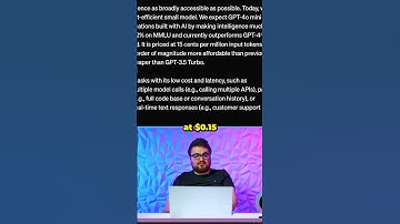GPT-4o Mini is Smarter, Cheaper, Faster #chatgpt #gpt4omini #aimodels