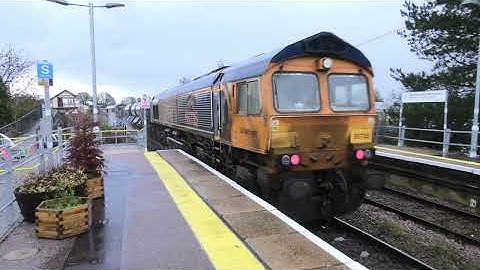 GBRF Class 66s work 3S01 Railhead Treatment Train 