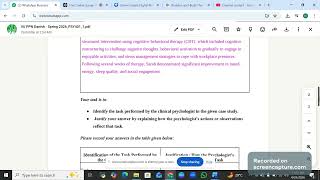 PSY 401 ASSIGNMENT 1 SOLUTION SPRING 2026