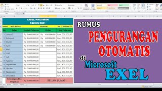RUMUS PENGURANGAN OTOMATIS DI EXCEL | PINJAMAN