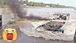 The boat passed the fastflowing water three times and was extremely dangerous