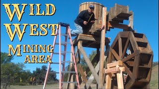 Build An Old West Town - WATER WHEEL MINING AREA! Western Town Ideas [Pt. 7]
